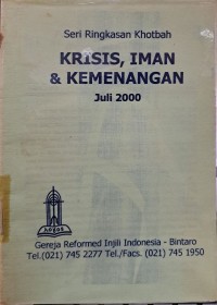 Image of Krisis, Iman, Dan Kemenangan